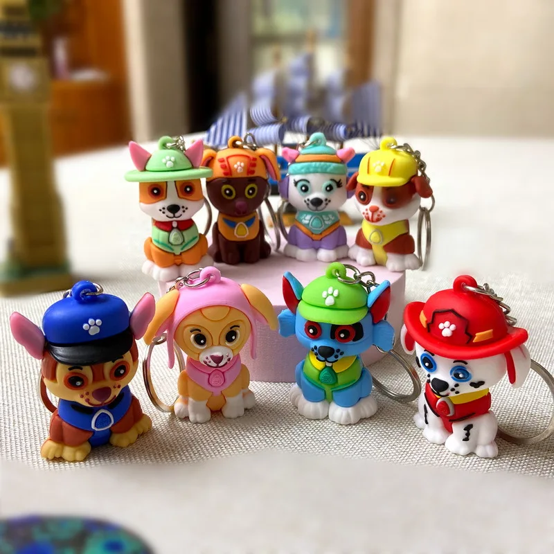 

New Claw Patrol Team Cute Classic Dog Doll Keychain Personalized PVC Pendant Event Birthday Party Gift Birthday Gift
