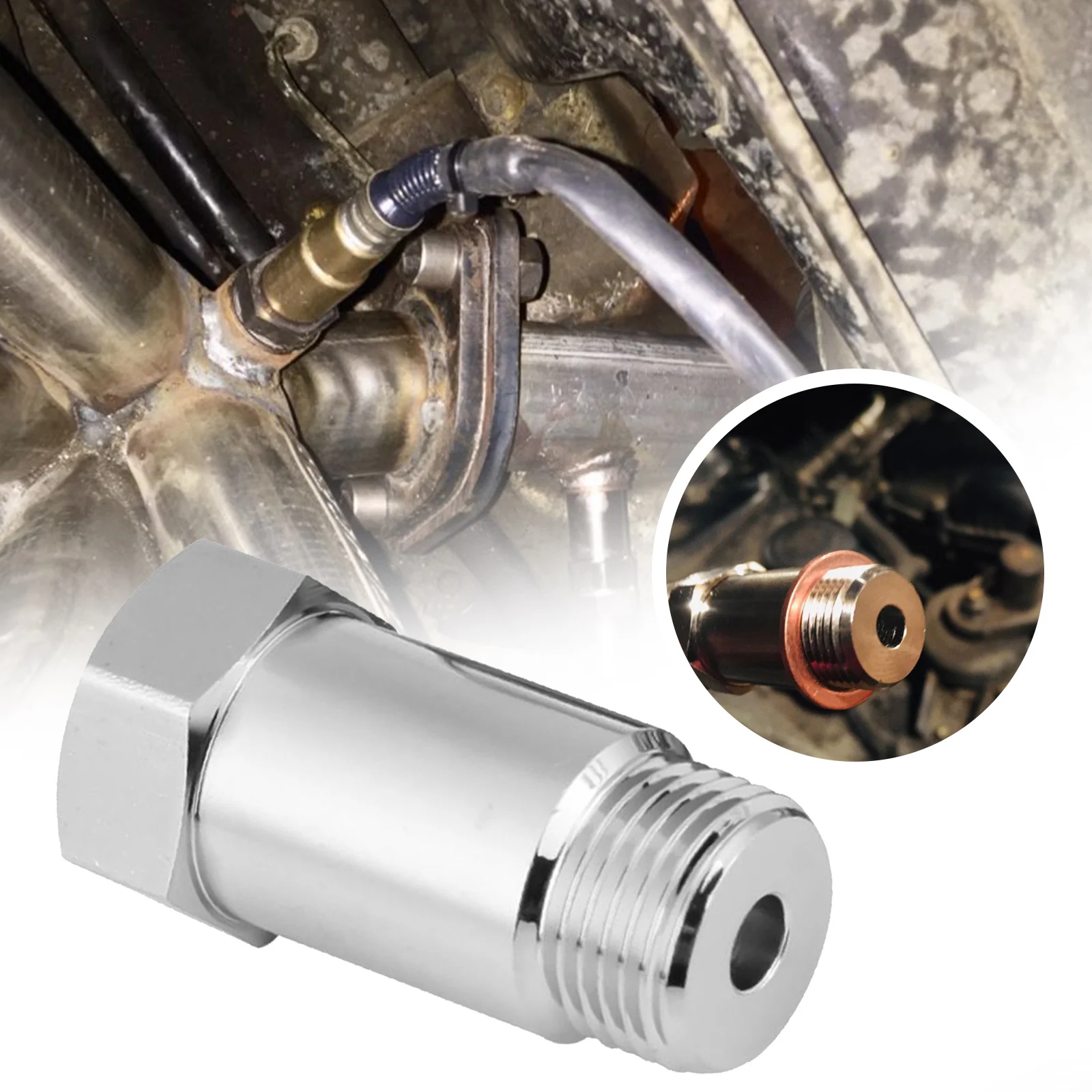 

Новая никелированная сталь 1 шт. Φ 45 мм 02 O2 удлинитель кислородного датчика распорка удлинитель m18x1, 5 Bung адаптер CEL Fix