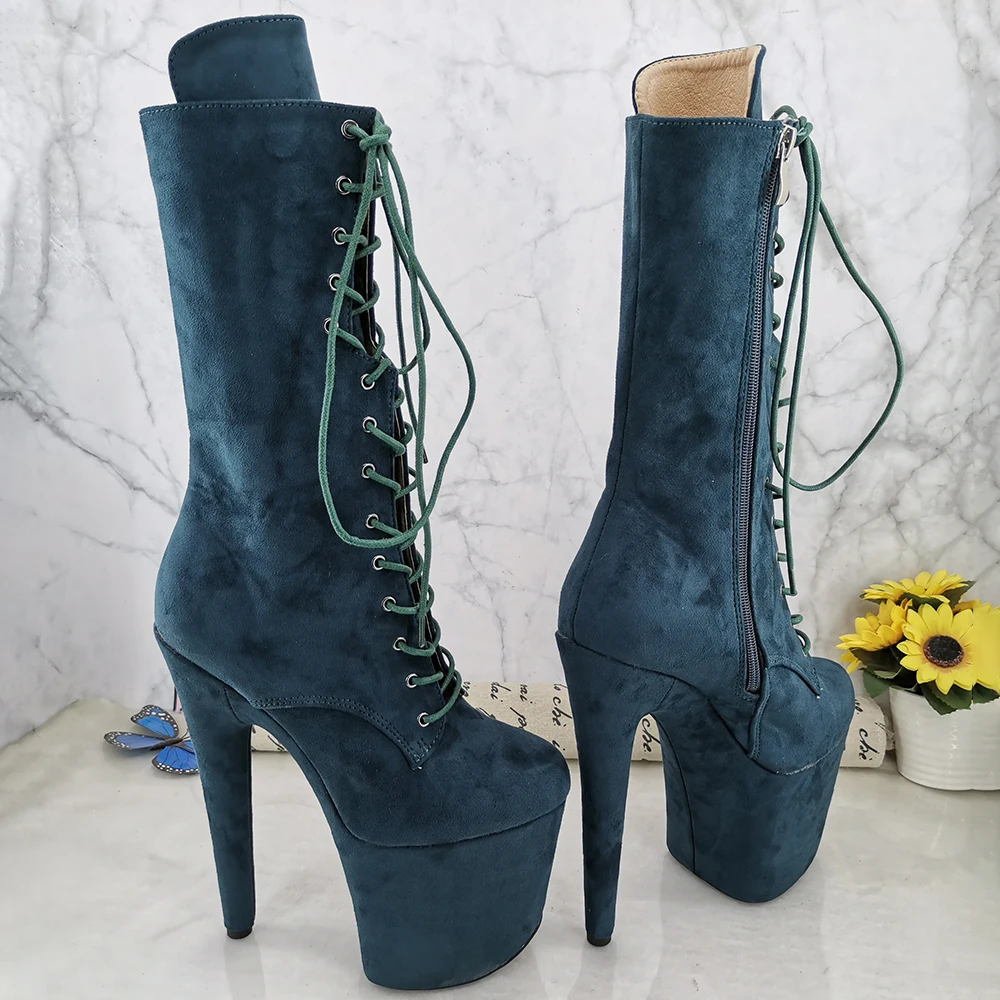 Leecabe  20CM/8inches Pole dancing shoes High Heel Pole Dance boots