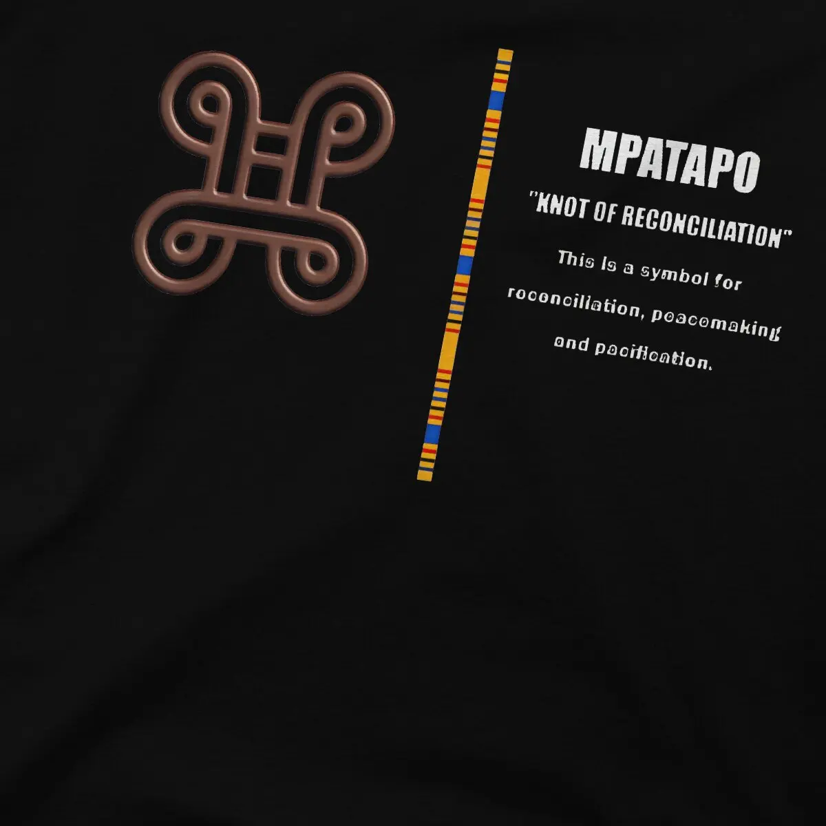Пример символов Африканской Ганы Mpatapo Adinkra. Модные мужские футболки с культурой