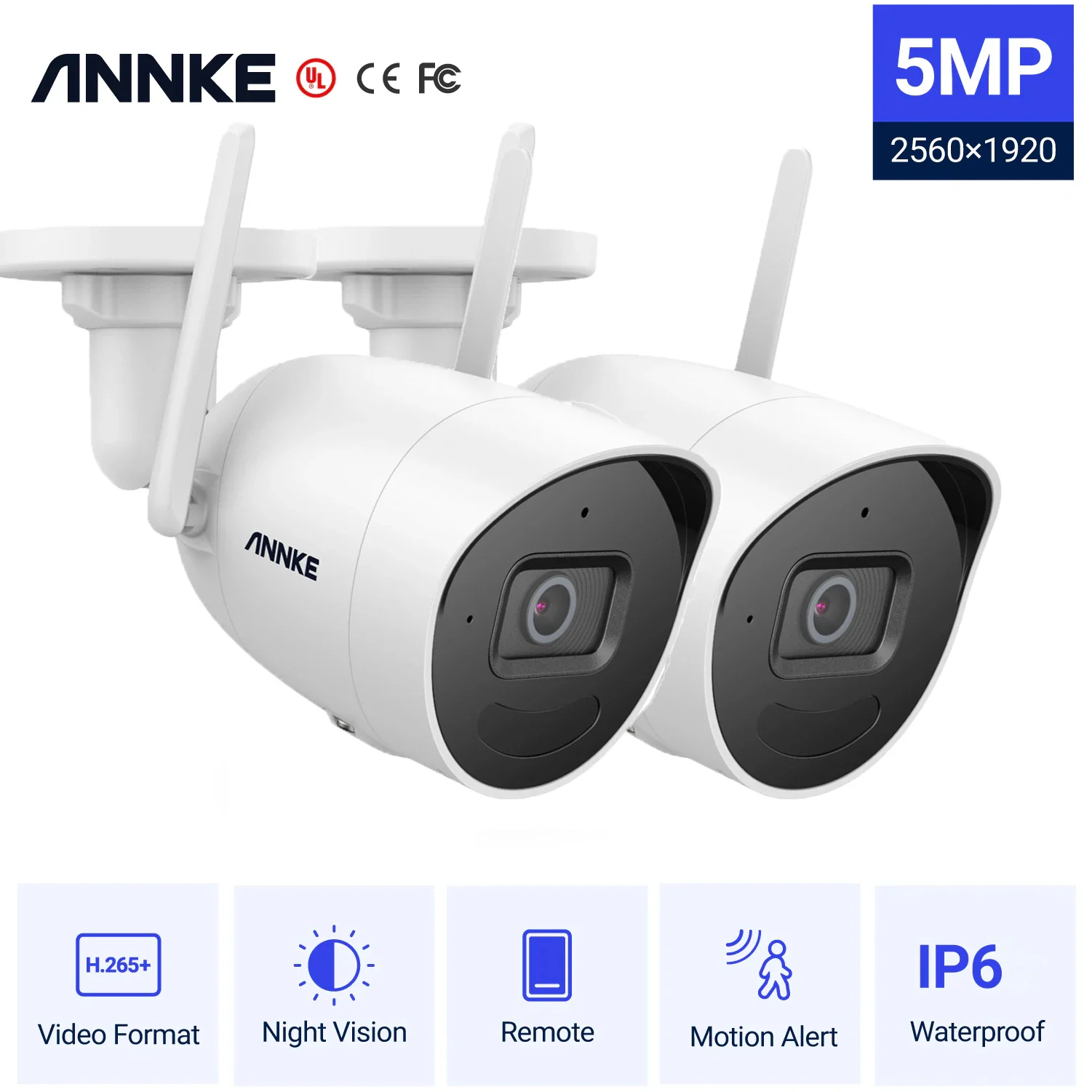 ANNKE WS500 Ultra FHD 5MP Wireless Camera Outdoor 2.8 mm Len