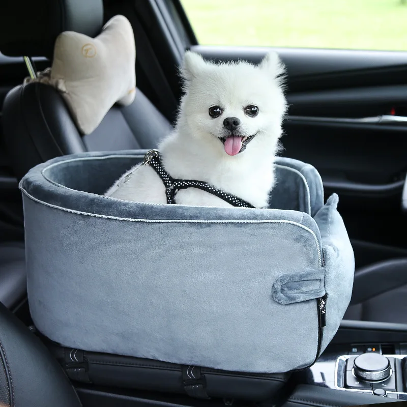 

Dog Safety Car Seat on Car Armrest Mat Puppy Booster Seat Carrier For Small Dogs Cat Outdoor Traveling Basket Pet Drive Kennel