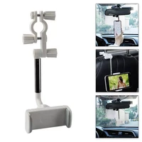 universal white car phone holder clip 360 degrees rotating stand rearview mirror bracket mount high quality car accessories