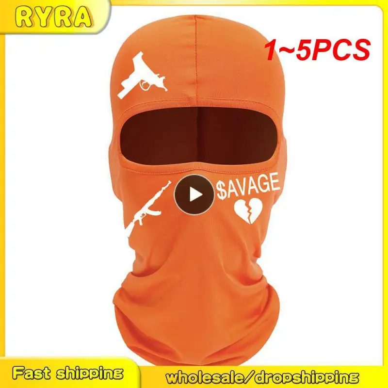 

Мотоциклетная маска 1-5 шт., Мужская велосипедная Балаклава, полное покрытие лица, защитная маска, лыжная маска, капюшон, шапка, головной убор для быстрой ветрозащитной езды