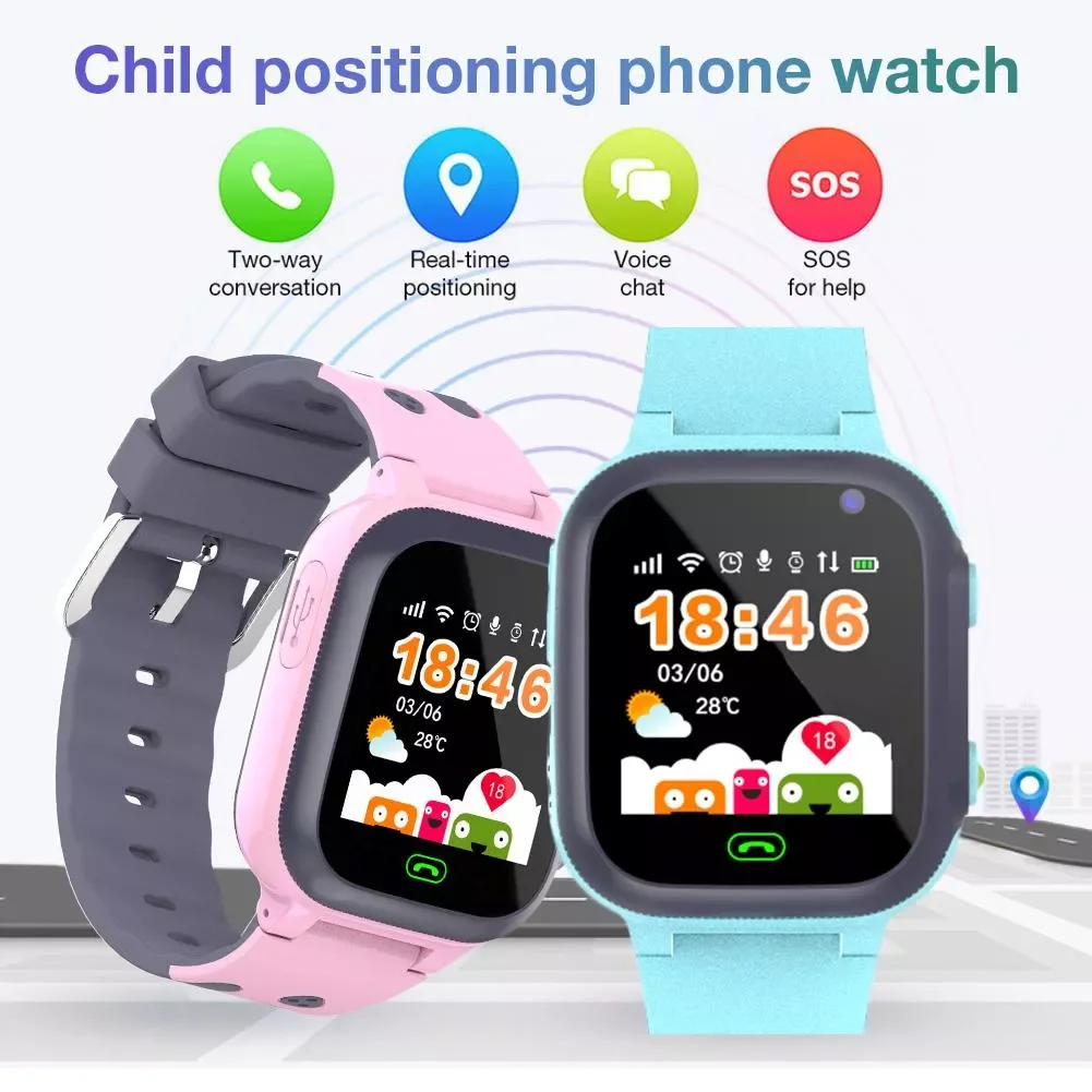 

Kids Smart Watch SOS Phone Call Children Smartwatch with Camera Photo GPS Location Tracker IP67 Waterproof for IOS Android