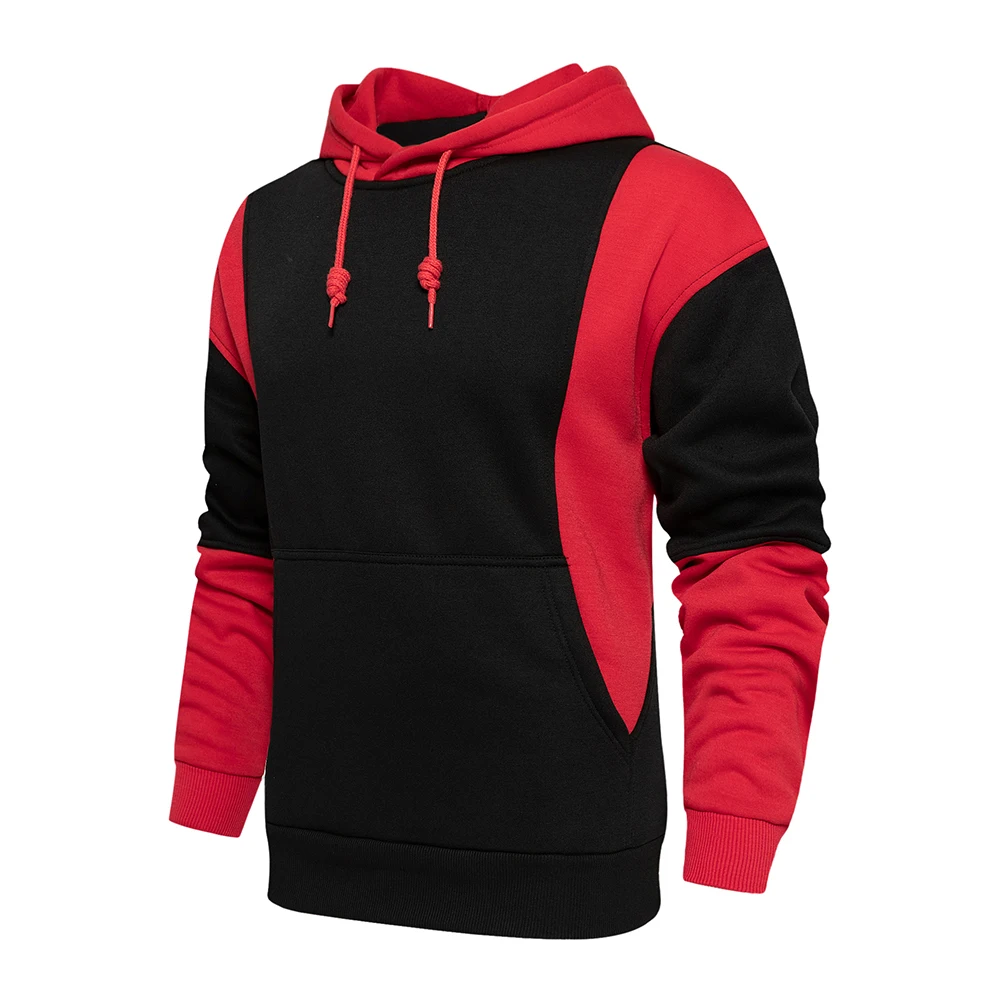 

Men Hip Hop Hoodies Spring Autumn Fleece Sweatshirt Men's Tops Loose Solid Color Long Sleeve Hoodie Men Sweatshirt High Street