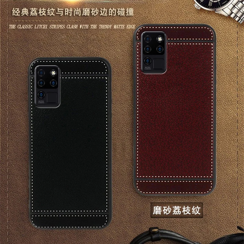 

Oukitel C21 4GB 64GB Case 6.4 Inch Black brown pink red blue soft TPU leather pattern Cover for Oukitel C21