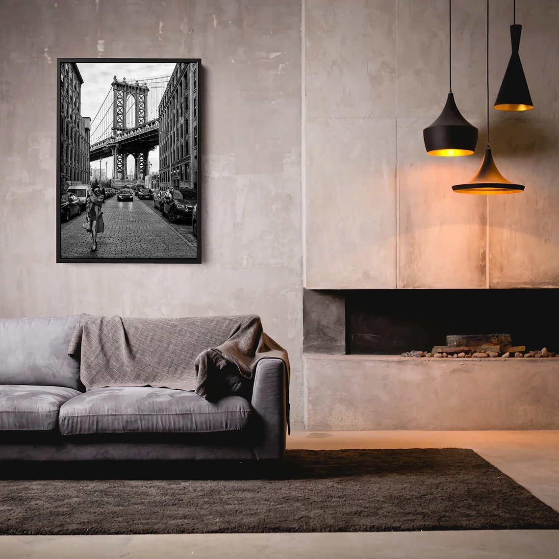 Плакат Женщина от MANHATTAN Bridge высококачественный принт винтажная художественная