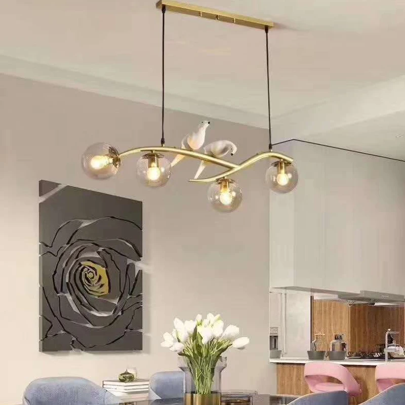 

Nordic Minimalist Modern Dining Room Lamp Creative Bird Study Bar Counter Pendant Living Decor Light Fixtures for Celling