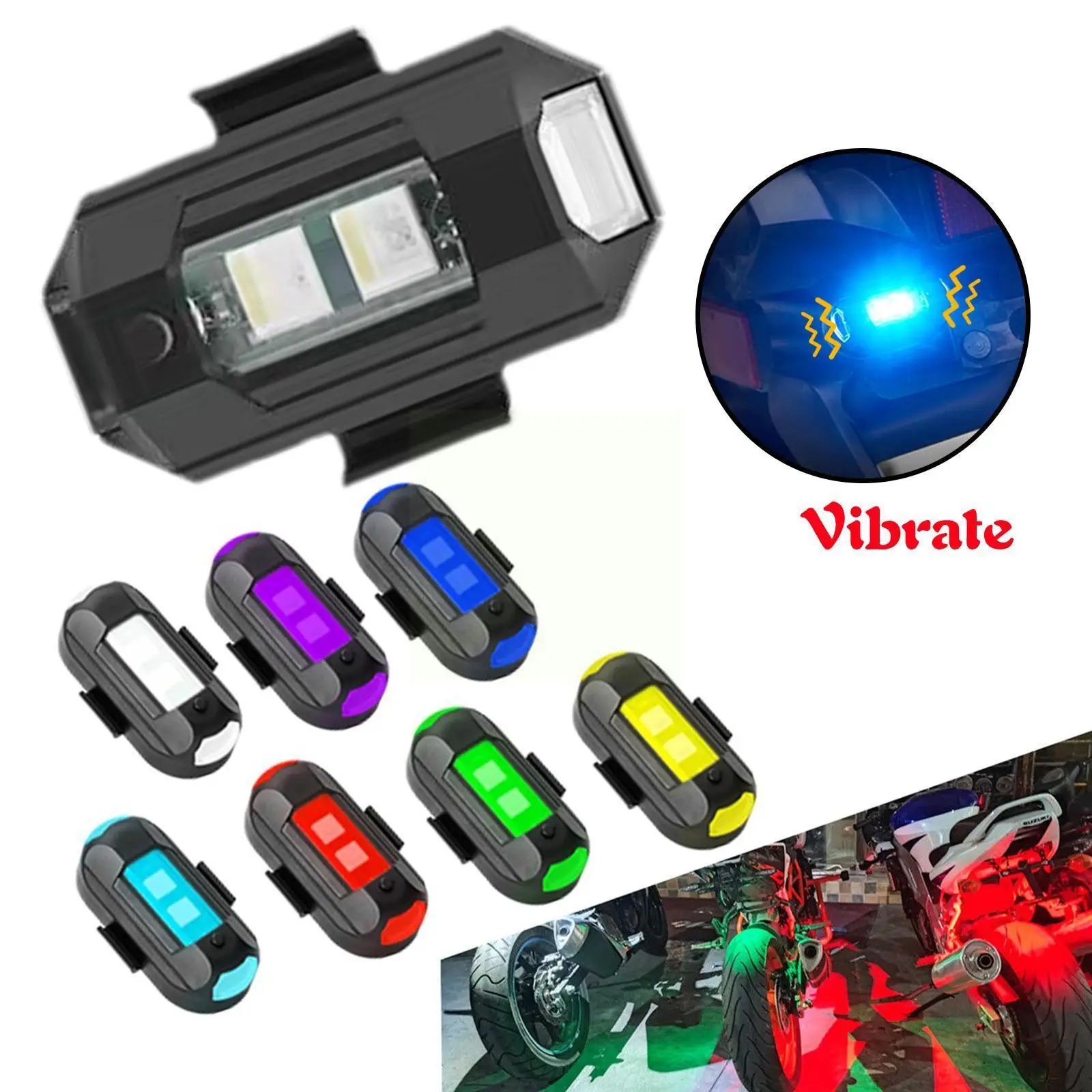 

Motorcycle Flashing Taillight Bicycle Motorcycle Turn Warning Indicator Signals Drone Light Waterproof Lights Strobe Led Li U7P3