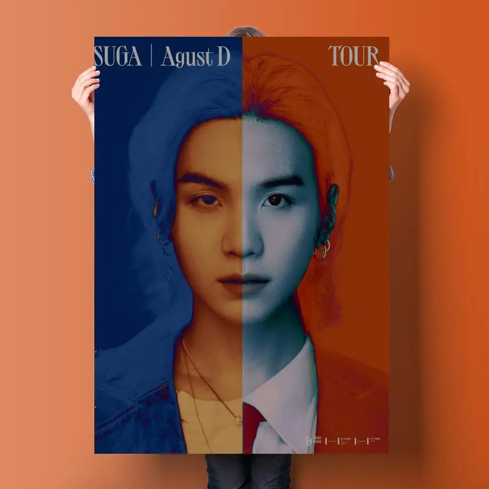 Картина на холсте agust d плакат печать настенный художественный для современной