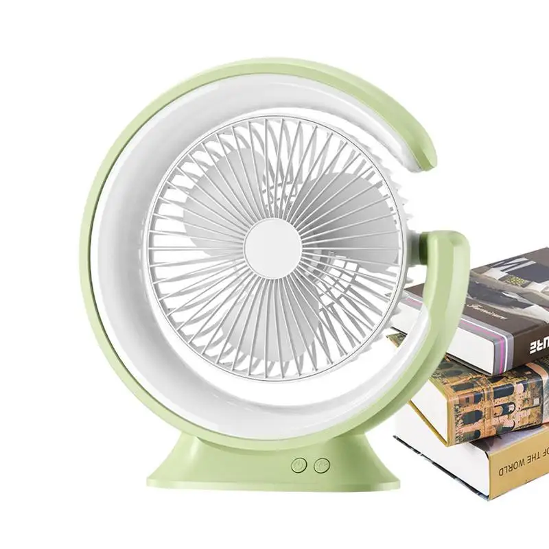 

USB Desk Fan Small Portable Cooling Desk Fan With 3 Lighting Modes Quiet Operation 3 Speeds Strong Wind Adjustment Mini Fan For