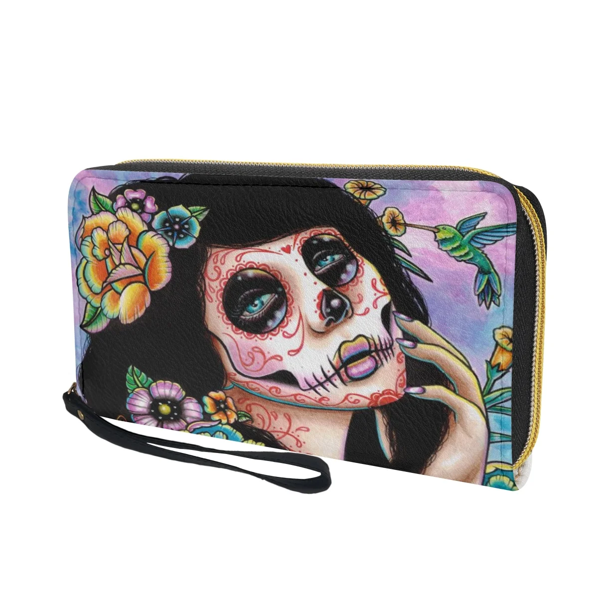 Skull Print Purses for Women Luxury Brand Wallet PU Leather Lightweight With  Wallet Carteras Para Mujer