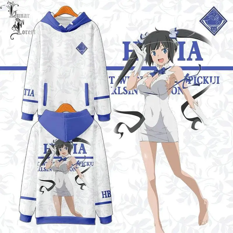 

2022 To Seek Encounter In The Underground City Hestia Print Autumn Fashion Japanese Anime Sweatshirt Long Sleeve Hoodies