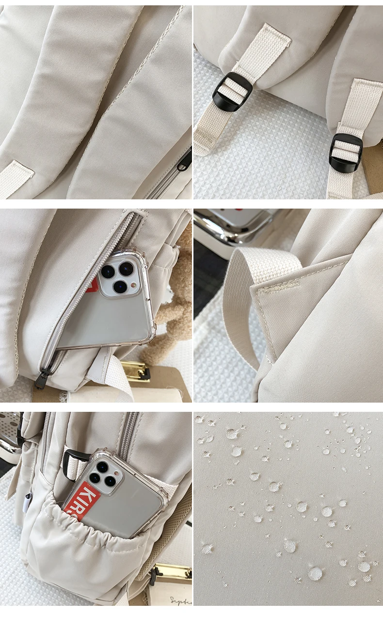 College Students Simple Casual Fashion Campus Large Capacity Cute Backpack Computer Travel Shoulder Bag