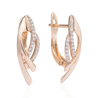 hanreshe copper stud earrings jewelry mini cubic zirconia geometry pretty aesthetics crystal 14 gold color earring woman gift