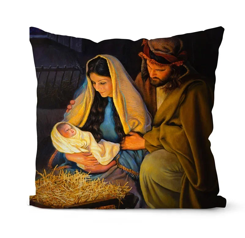 

Чехол для подушки YIERNINL Ретро Рождество