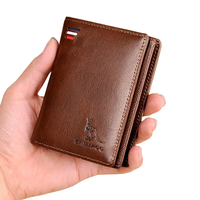PU Leather Wallets for Men Card Holder Zipper Wallet RFID Blocking Credit ID Card Badge Holder Cover Man Coin Purse 1