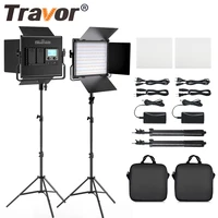 travor l4500k battery powered led studio light kit photo panel lamp camera shooting photographic equipment led film viedo light