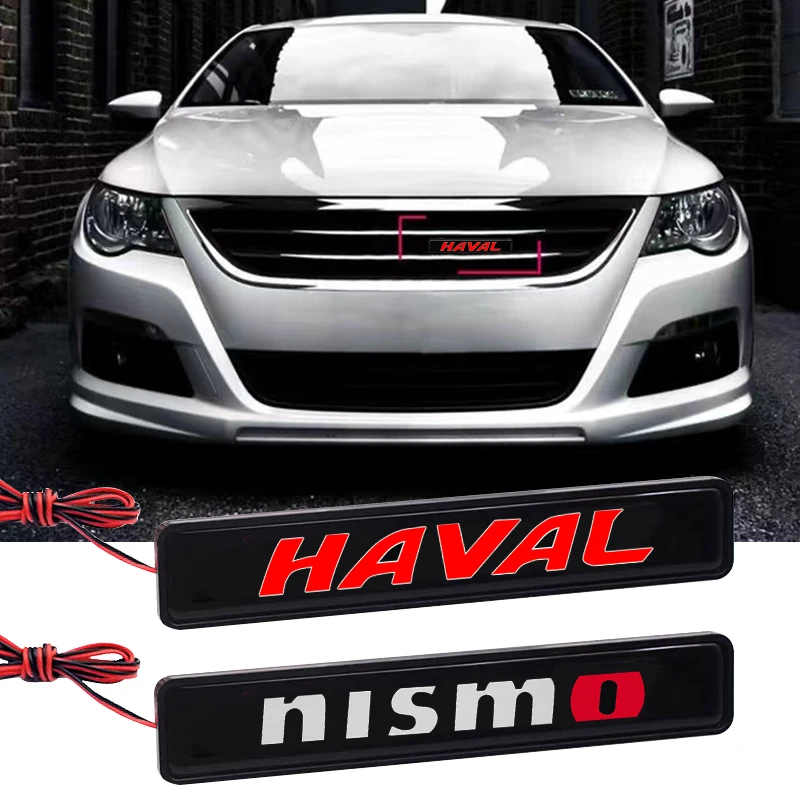 

1Pcs Car Front Grille LED Decorative Lamp Emblem Grille Light For Ford Escape Kuga Mondeo Ecosport Fiesta Focus 2 3 MK1 2 Fusion