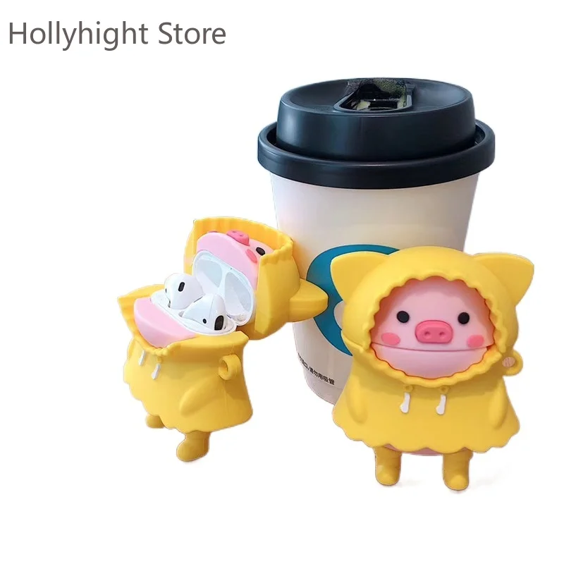 

Raincoat Piglet Headset Cover Wireless AirPods Cover 1 Apple Silicone Personality Cute Soft Shell Pro Applicable Airpod Pro Case