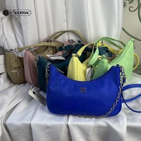 kawaii lesportsac womens bag new casual armpit bag chain bag crescent bag messenger bag light solid color bag toys for girls