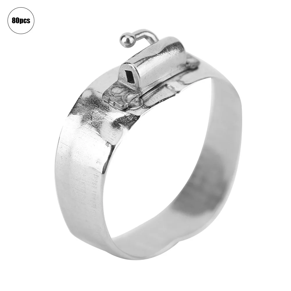 80Pcs Dental Buccal Tubes Stainless Steel Tooth Orthodontic Rings Dentist Materials Straight Wire Bow Belt Dentistry Accessories