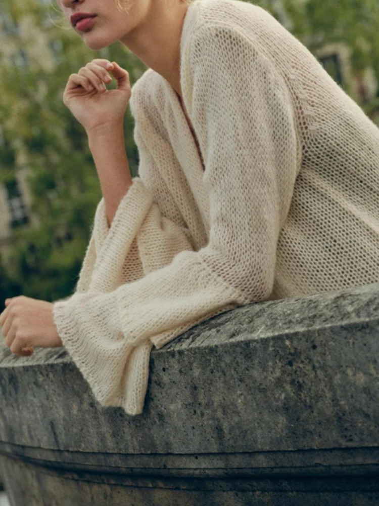 Женская одежда в европейском и американском стиле новая свободная вязаная