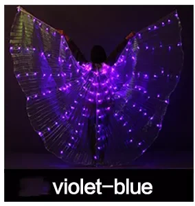 

8 цветов, светодиодсветодиодный Светящиеся Крылья-бабочки, радужные крылья, балетный костюм для танца живота, реквизит для выступлений на с...