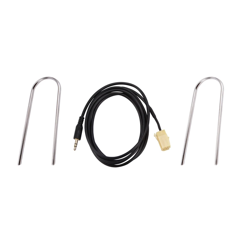 Автомобильная линия AUX 3 5 входной кабель адаптера мм черная с инструментами для