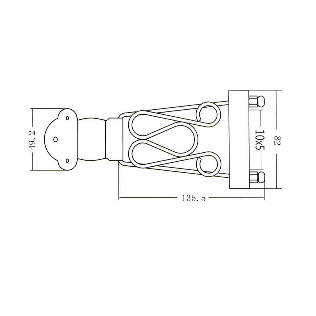 Металлический трапециевидный бридж DIY для 6-струнной гитары Archtop