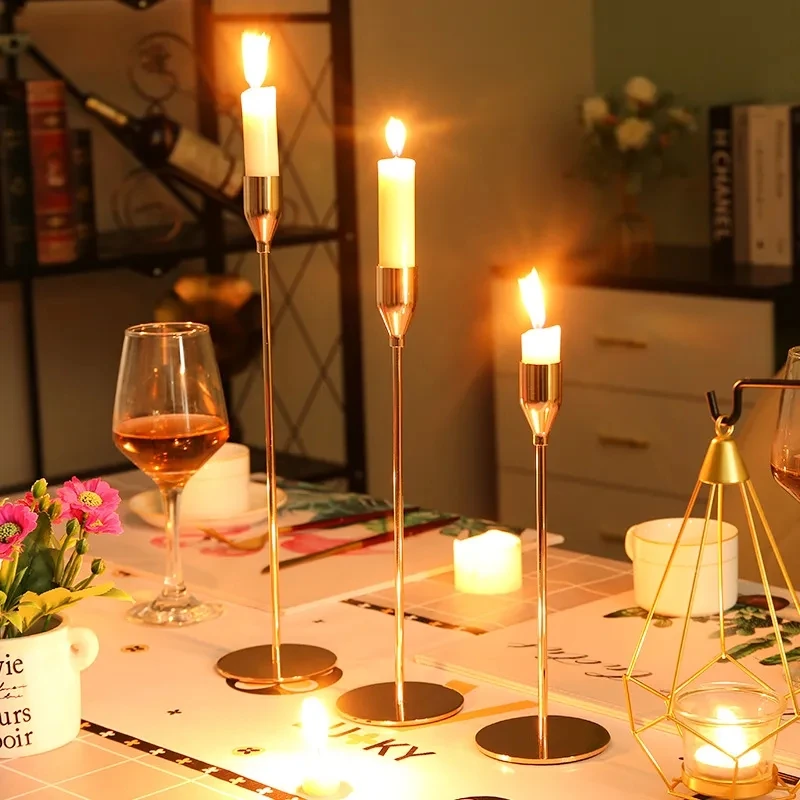 

30pcs Metal Candle Holders Luxury Candlestick Fashion Wedding Candle Stand Exquisite Candlestick Candelabra Table Home Decor