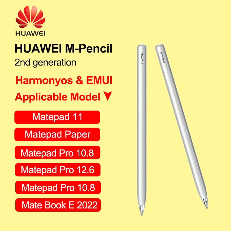 

New HUAWEI M-Pencil Stylus 2nd Generation CD54 With 4096 Levels MatePad 11 MatePad Pro 10.8/12.6 Matepad Paper MateBook E 2022