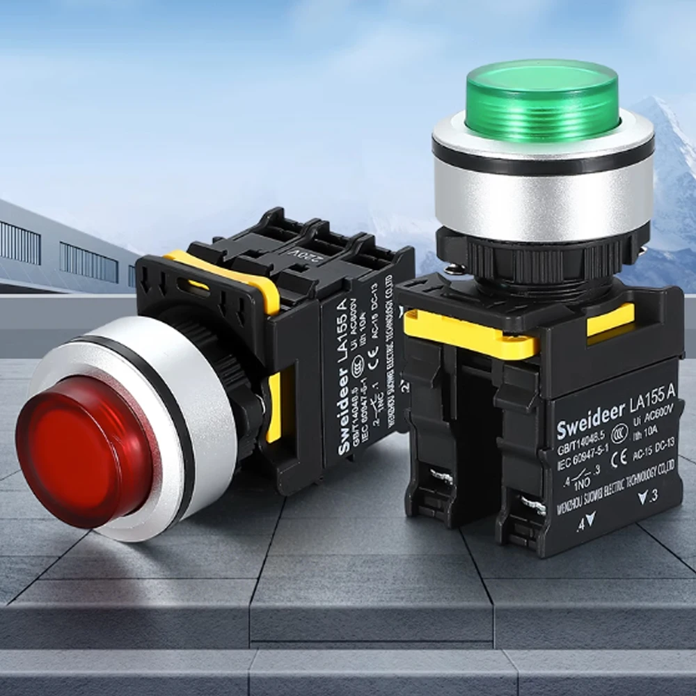 30 мм водонепроницаемый кнопочный переключатель с высокой головкой мгновенный