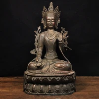 11 tibetan temple collection old bronze cinnabar mud gold twenty one mother tara bodhisattva lotus platform worship buddha