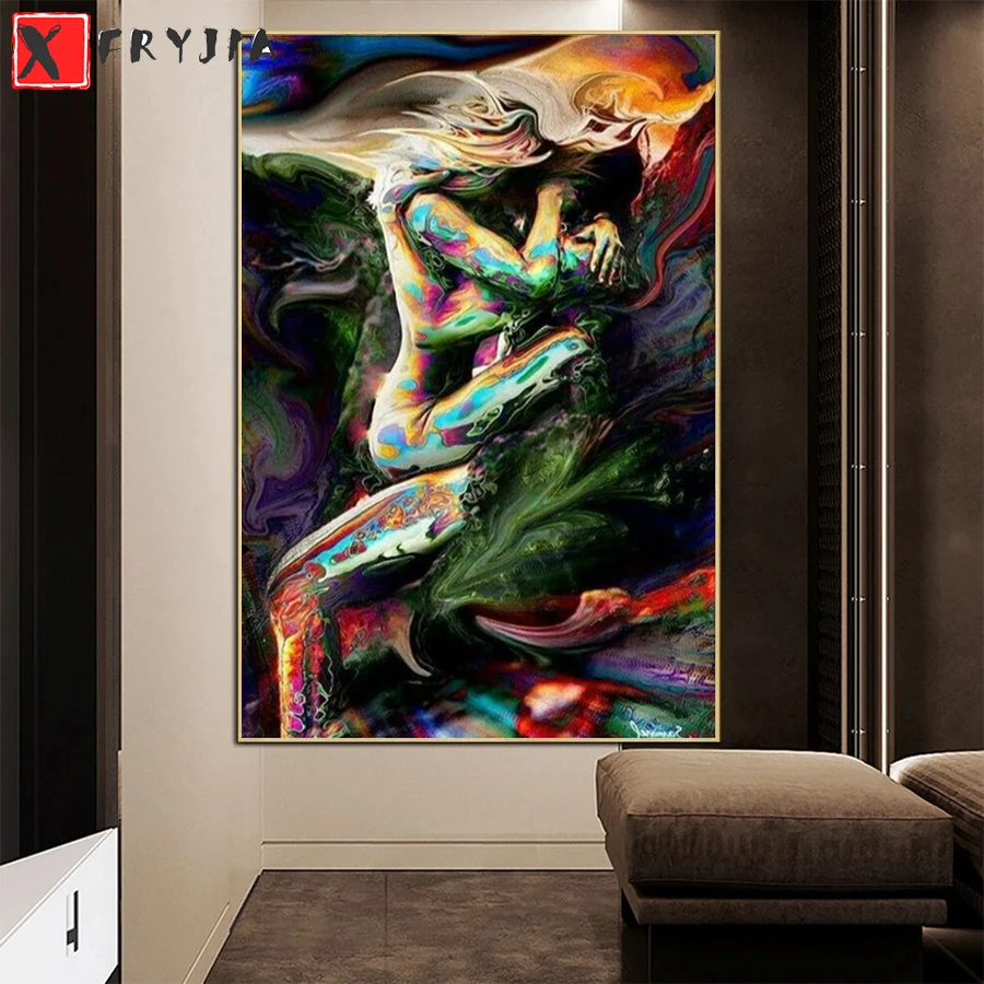 

5D DIY Diamond Embroidery Modern Abstract Sexy Couples Love Kissing Diamond Painting Cross Stitch Mosaic New Arrival Wall Art