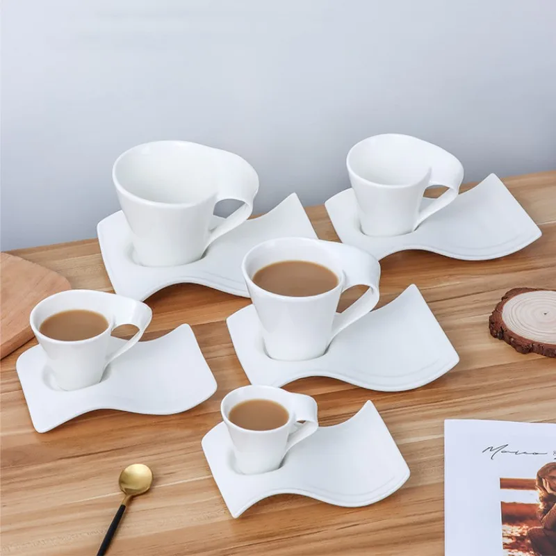 

European Style Coffee Mug Espresso Mug Ceramic Set Mug Creative Couple Breakfast Mug Solid Color Milk Mug