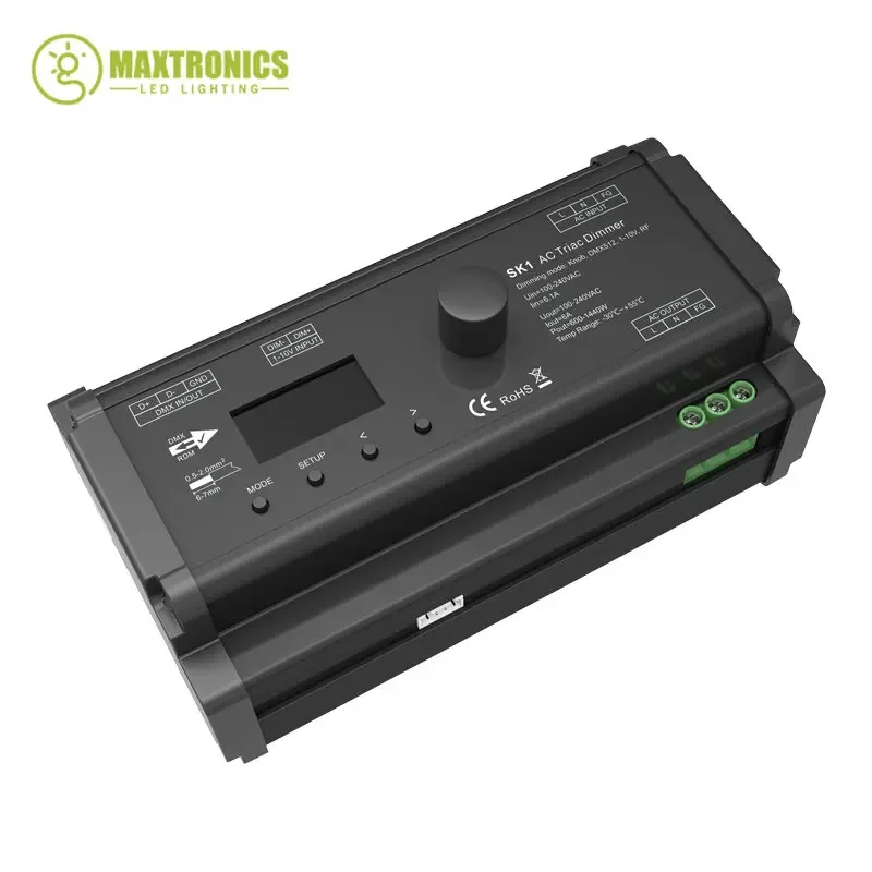 Регулятор яркости Triac светорегулятор 1CH * 6A SK1 DMX512 RF протокол сигнала 2 4G 1-10 В