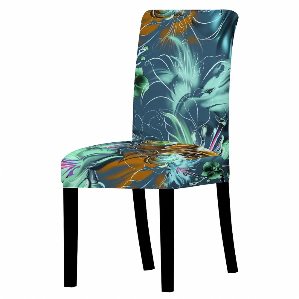

Vintage Botanical Floral Print Removable Chair Cover High Back Anti-dirty Chair Protector Home Gaming Chair Office Chair Chairs
