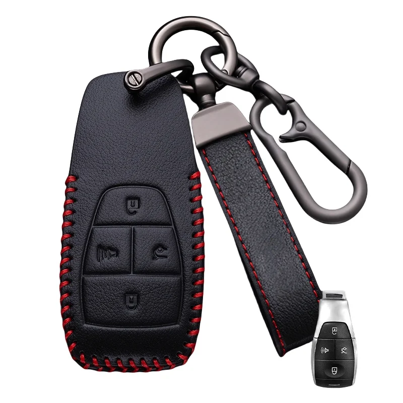 Кожаный чехол для ключей автомобиля Oli сумка BAIC X7 BJ40 Senova D50 D70 X55 X65 EU5 EU7 защитный