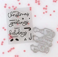 new scrapbook decoration embossing clear stamp diy craft blade punch reusable mold christmas greeting holiday metal cutting dies