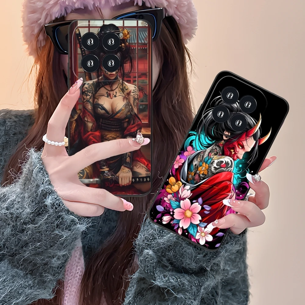 Чехол для мобильного телефона с татуировками Geisha чехол Xiaomi 14 13 12 11 10 9 T Ultra Lite Pro S SE X