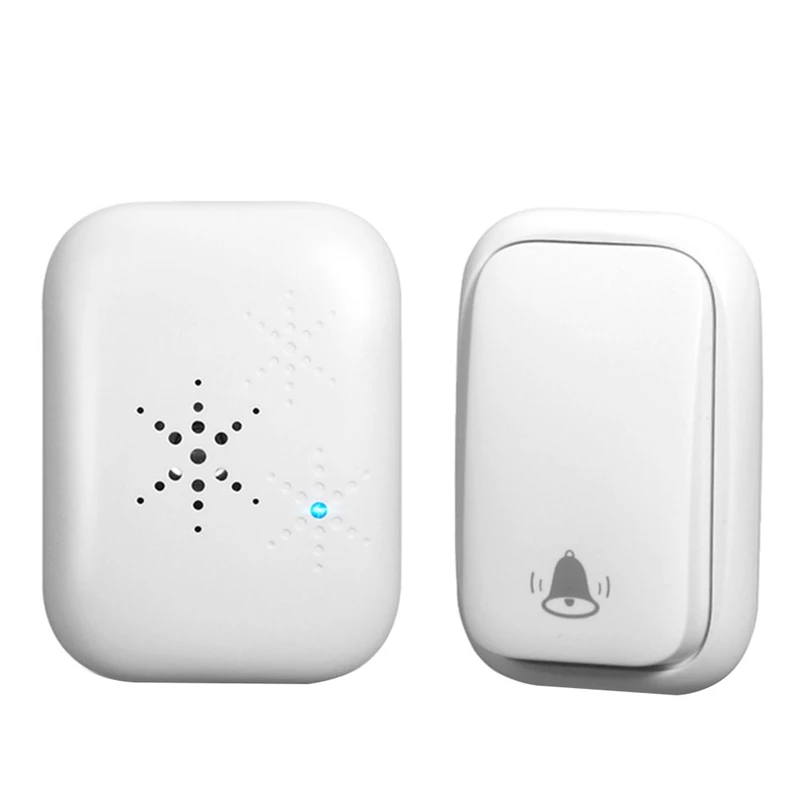 

Doorbell Wireless Bell Smart Ring Door Bell Chime Self-Powered Button Rainproof Smart Home Security Alarm(EU Plug)
