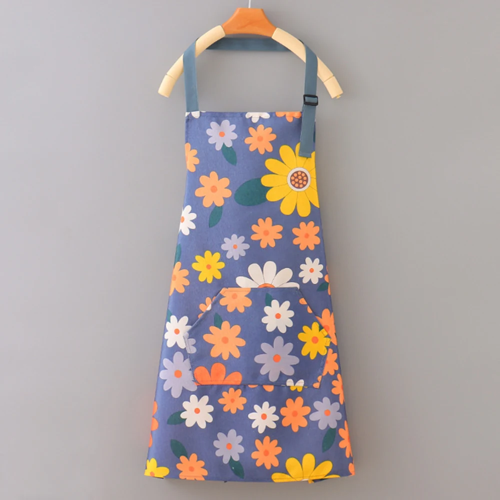 

Фартук шеф-повара, дышащий, с цветочным рисунком, с наплечниками, устойчивый к пятнам, регулируемый, Рабочая форма, кухонные принадлежности