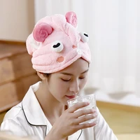 superior quality cute bathroom microfiber rapid drying hair women girl towel magic shower cap lady turban head wrap