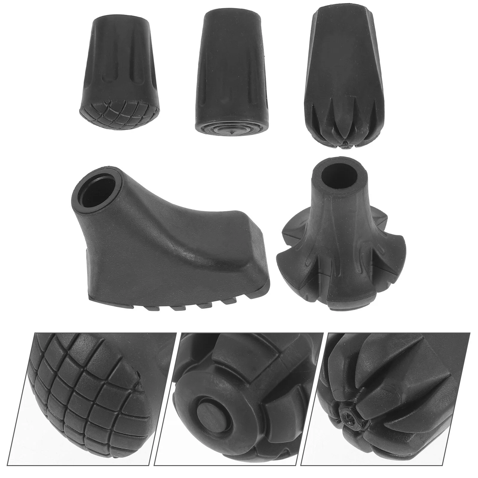 

5 Pcs Rattan Crutches Accessories Rubber Head Crutch End Mat Crutch End Mat Climbing Foot Walking Pads Stick