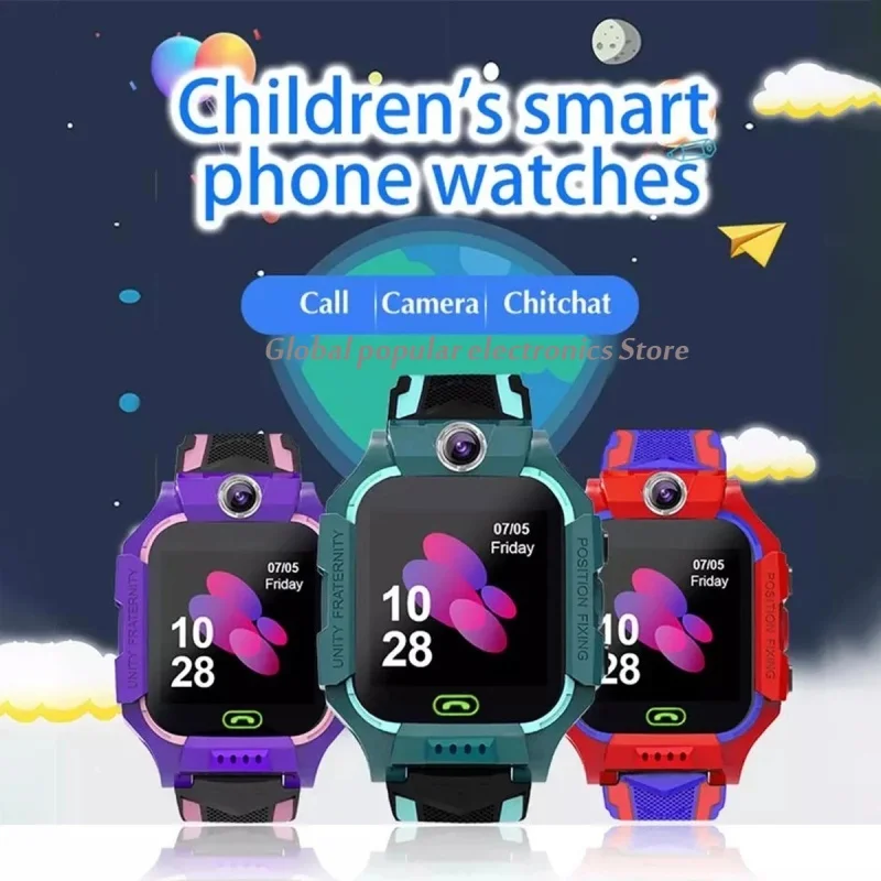 

2023 New Russian English Children's Positioning Smart Watch Q19 Photo Smart Watch Touch Button Dual Control Version Watch for