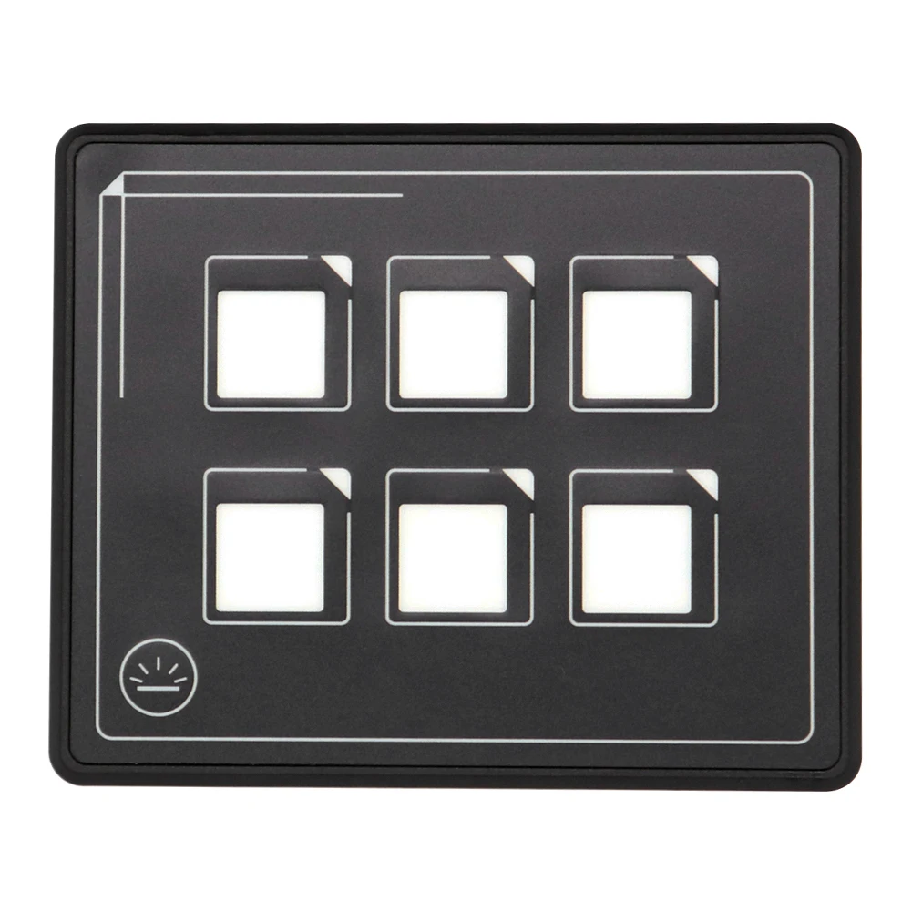 

Universal Waterproof Panel Box Kit 6 Gang 12-24V LED Push Button Switch Panel Boat Parts Accessories