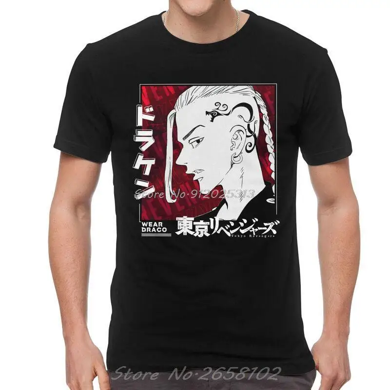 

Draken Tokyo Revengers T-Shirts Men Graphic T Shirts Short Sleeve Manga Manjiro Sano Tshirt Cotton Tees Top Clothing