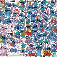 103050pcs disney cute lilo stitch stickers kawaii girls graffiti laptop phone car waterproof decals sticker for kids toys